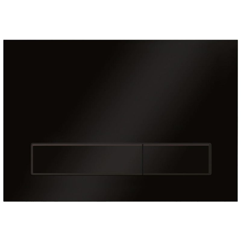 Toilet Skylleknap Dobbelt 150x220x13 mm Mat Sort