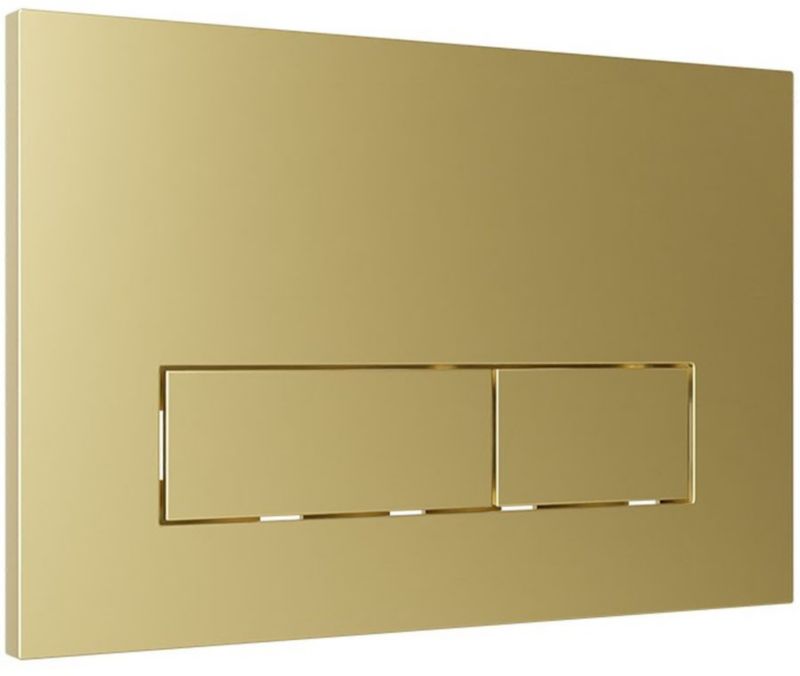 Toilet Skylleknap Guld Mekanisk 2-Trins ABS