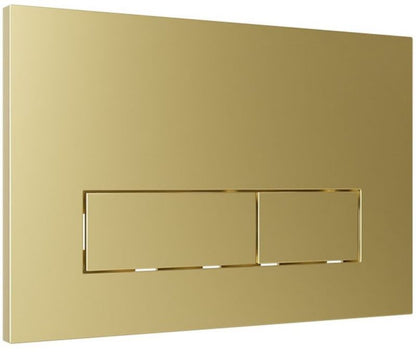 Toilet Skylleknap Guld Mekanisk 2-Trins ABS
