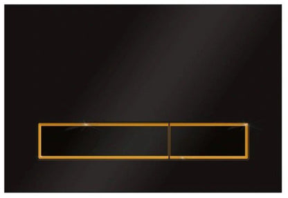 Toiletskylleknap Dobbelt Sort Mat 240x30x18 mm