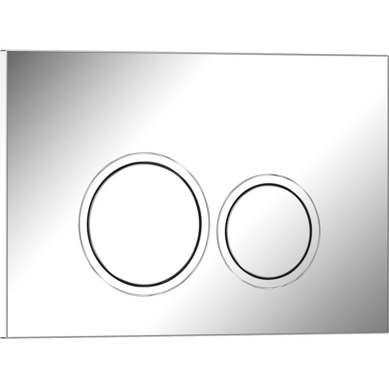 WC Trykknap Tex 01 246x165 mm Blank Krom 1 stk.
