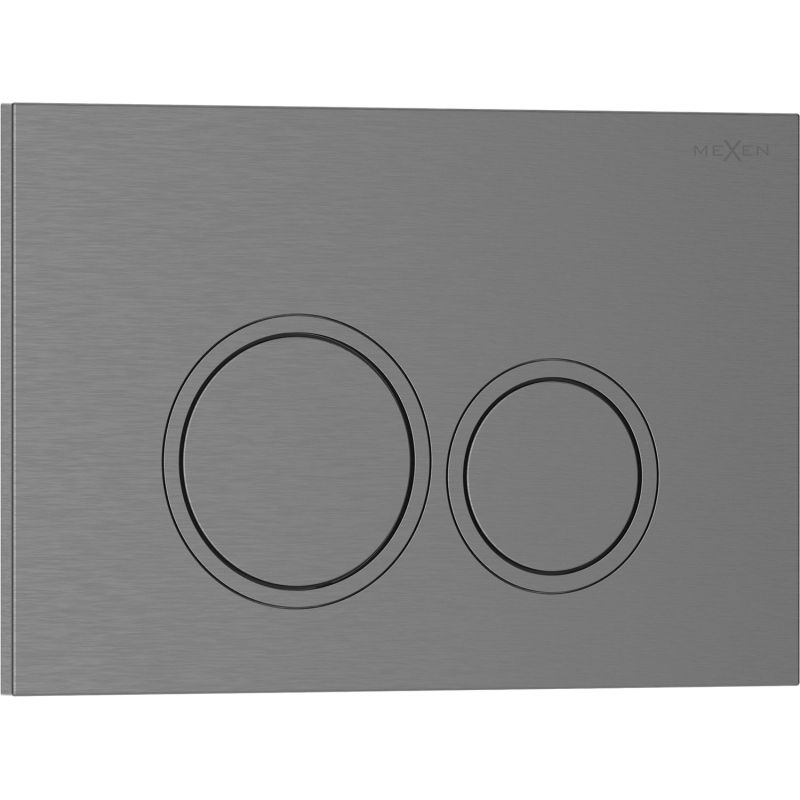 Toilet Skylleknap Tex 01 Gun Gray Børstet 246x165 mm