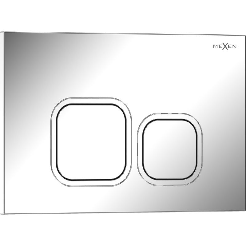 WC Trykknap Tex 03 246x165 mm Blank Krom 1 stk.
