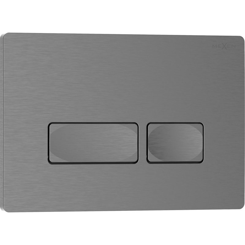 Toilet Skylleknap Tex 04 Gun Gray Børstet 1 stk.
