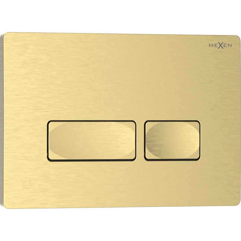 Toiletskylleknap Tex 04 Børstet Guld 250x165 mm