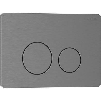 Toiletskylleknap Tex 06 Børstet Gun Gray 246x165 mm