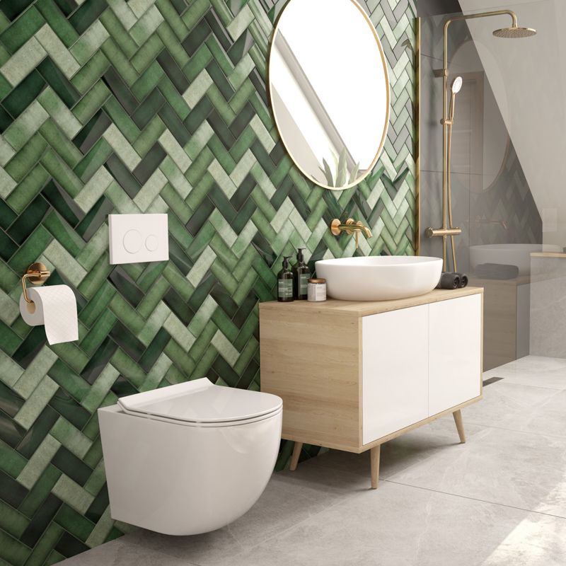 Toilet Skylleknap Hvid 2-Zonet 3/6 L til Triberg Stel 22 x 15 cm