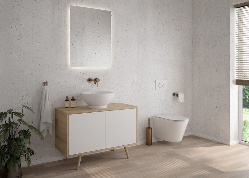 Toilet Skylleknap Hvid 2-Zonet 3/6 L til Triberg Stel 22 x 15 cm