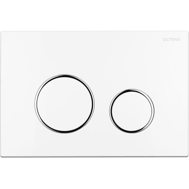 Toiletskylleknap Dobbelt 3/6 L Hvid/Krom 22x15 cm