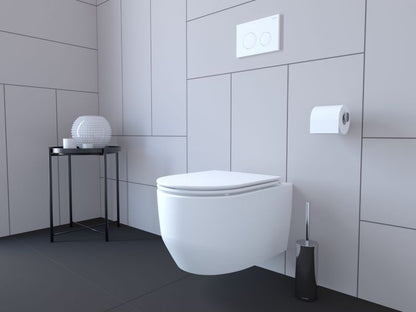 Toilet Skylleknap Mat Hvid 22 x 15 cm 3/6 L Til Vægmonteret WC 5903003014737