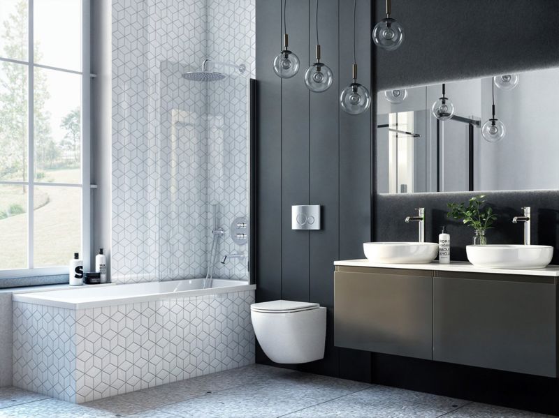Toiletskylknap Lule 22x15 cm Blank Krom 2-Funktion