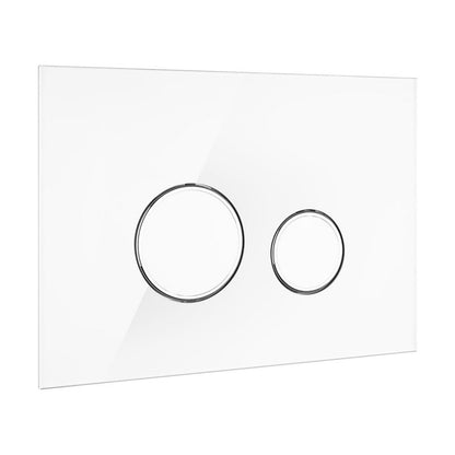 Glas Skylleknap Lule Hvid/Krom 24,5x17,5 cm To-delt 3/6L