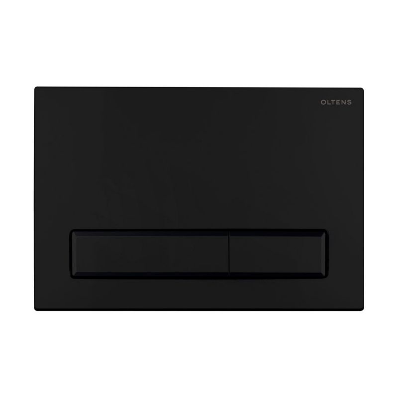 WC-skylleknap Mat Sort 22x15 cm 3/6 L Plast 1 stk.