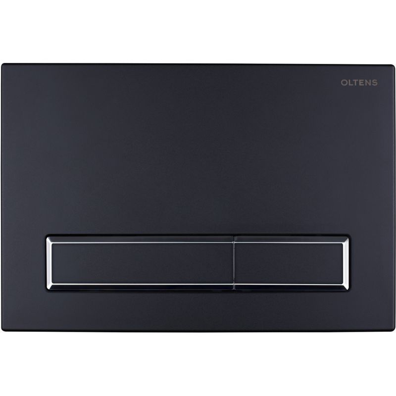 WC-skylleknap Torne Mat Sort/Chrom 22x15 cm 3/6 L