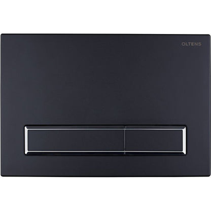 WC-skylleknap Torne Mat Sort/Chrom 22x15 cm 3/6 L