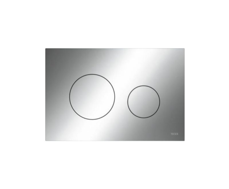 Toilet Skylleknap 220 x 150 x 5 mm Blank Krom Plast 1 stk.