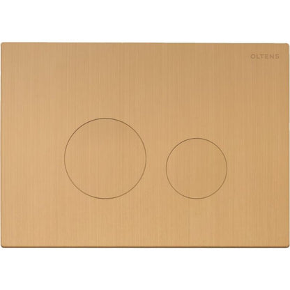 Toilet Skylleknap Dobbelt 3/6 L Børstet Guld Plast 22 x 17 cm