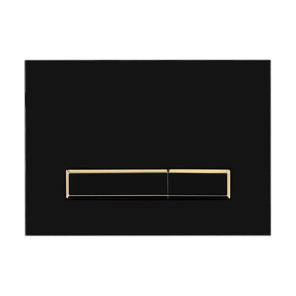 WC-skylleknap 22x15 cm Sort Mat/Guld 3/6 L