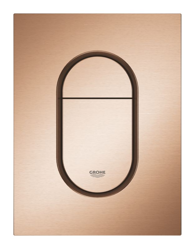 Toiletskylleknap 130x172 mm Brushed Warm Sunset 4005176529108