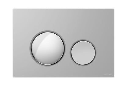 Toiletskylleknap Luna Mat/Børstet Krom Vandbesparende 1 stk.