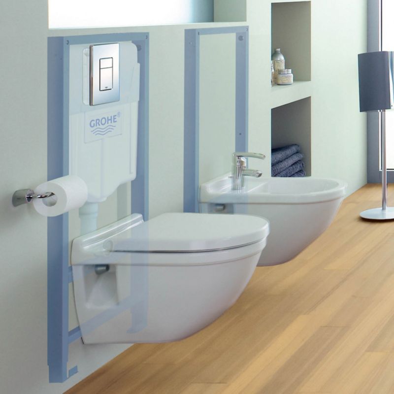WC Trykknap Even Chrom 197x156 mm