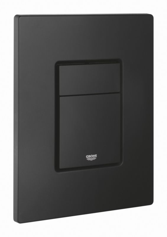 Toiletskylleknap Sort Mat 156x197 mm