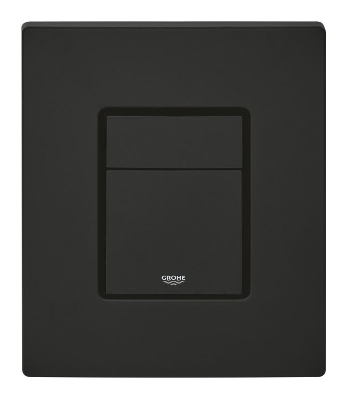 Toiletskylleknap Sort Mat 156x197 mm