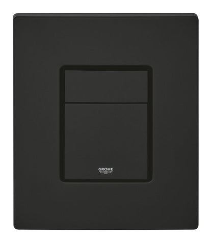 Toiletskylleknap Sort Mat 156x197 mm