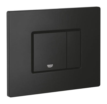 Toiletskylleknap Sort Mat 156x197 mm