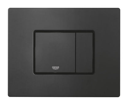 Toiletskylleknap Sort Mat 156x197 mm