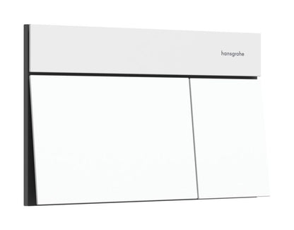 WC Trykknap Mat Hvid 230x150 mm Rustfrit Stål