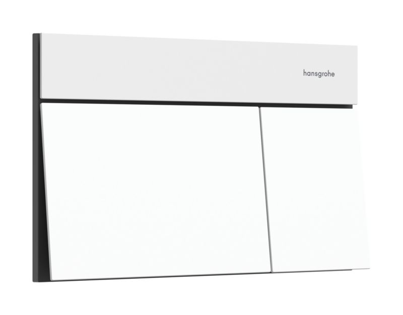 WC Trykknap Mat Hvid 230x150 mm Rustfrit Stål
