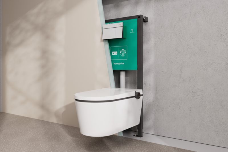WC Trykknap Mat Hvid 230x150 mm Rustfrit Stål