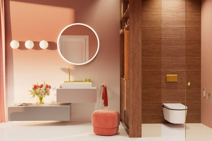 Toilet Skylleknap iFrame E Guld 230x150 mm