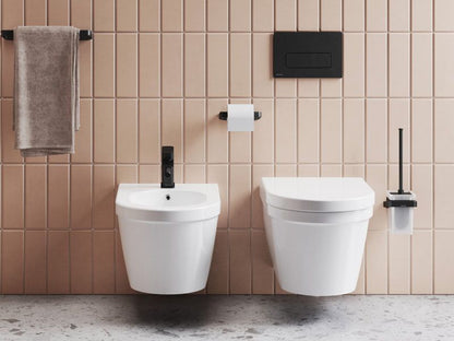 Toilet Skylleknap Uni Slim 247x165 mm Sort Mat 1 stk.
