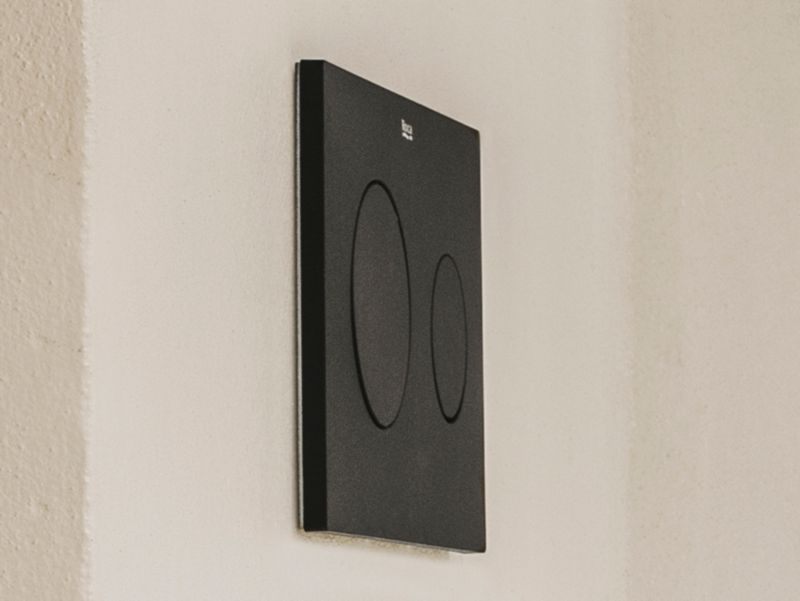 Toiletskylleknap Sort Mat 25,4 x 16,4 mm Dobbelt Skyl