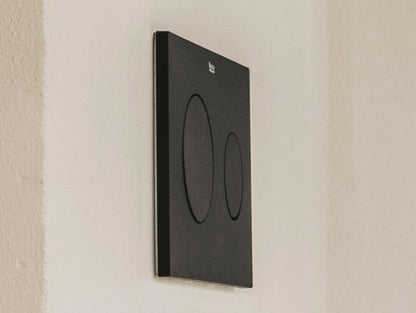 Toiletskylleknap Sort Mat 25,4 x 16,4 mm Dobbelt Skyl