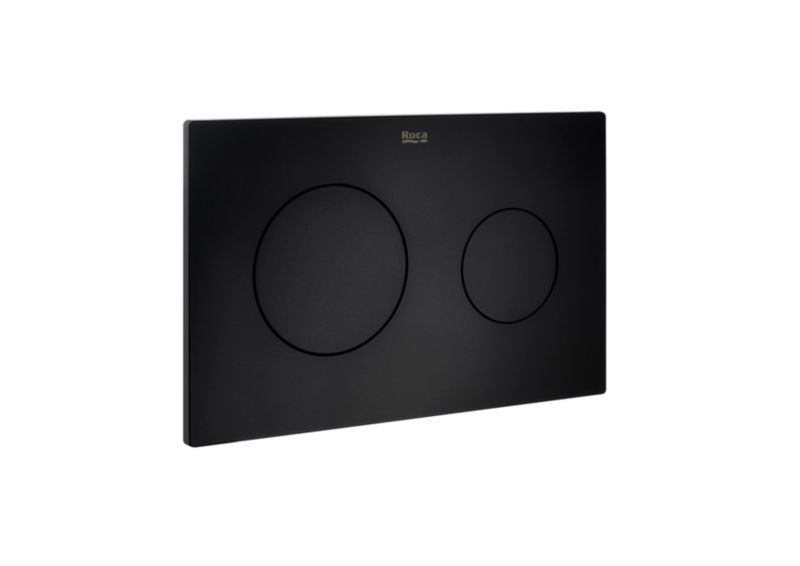 Toiletskylleknap Sort Mat 25,4 x 16,4 mm Dobbelt Skyl