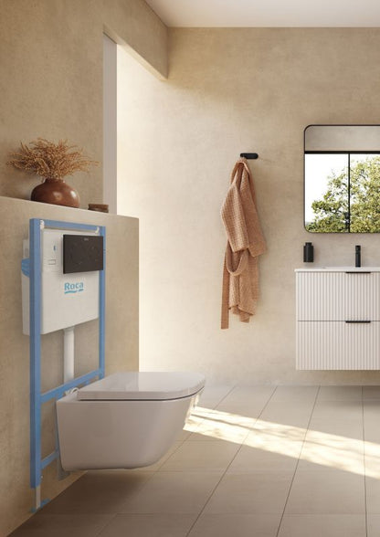 Toiletskylleknap Sort Mat 25,4 x 16,4 mm Dobbelt Skyl