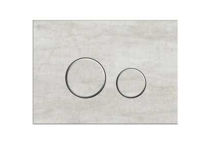 WC Trykknap Kvarts Perlegrå 175x245 mm