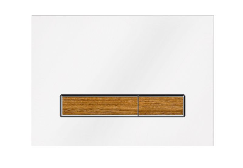 WC-skylleknap Glas Hvid/Brun 175 x 245 mm