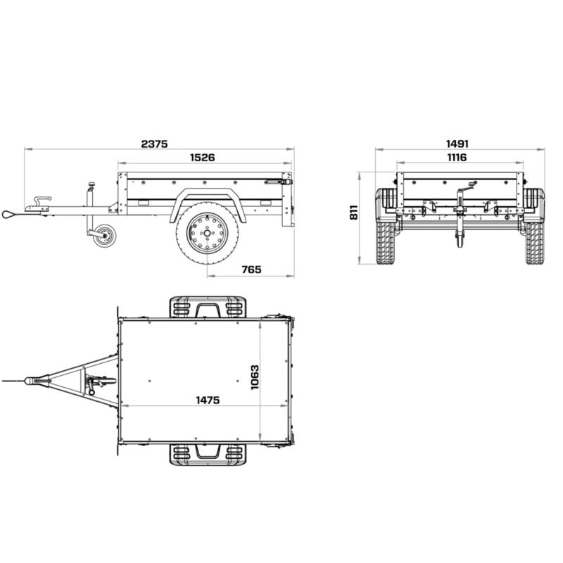 Eco 1510 biltrailer
