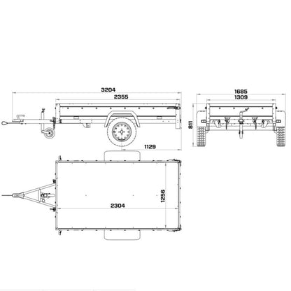 Eco 2312 Kipp H800 biltrailer