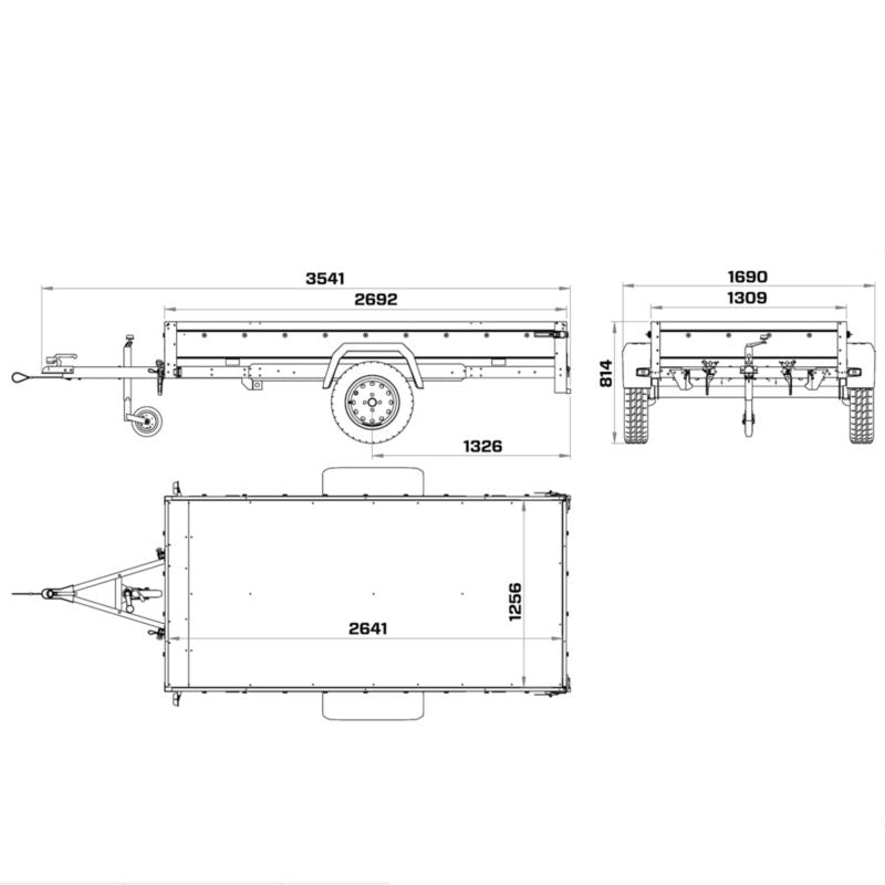 Eco 2612 Kipp H800 biltrailer