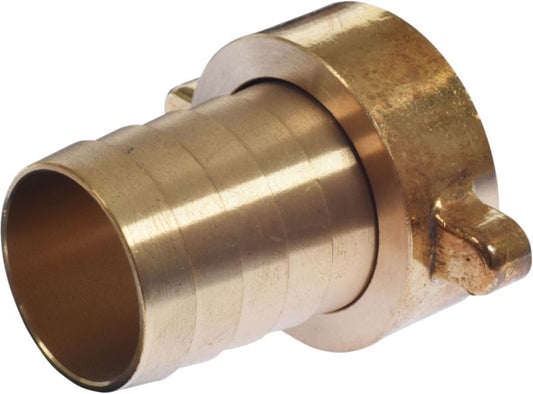 Messing haneadapter 1" med indvendigt gevind 1"