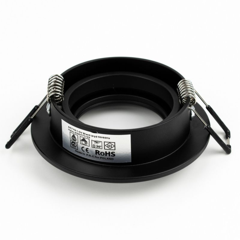 Indbygningsspot Edo Aktyn 1 Ov Black IP20 rund sort EDO777122 1 stk.