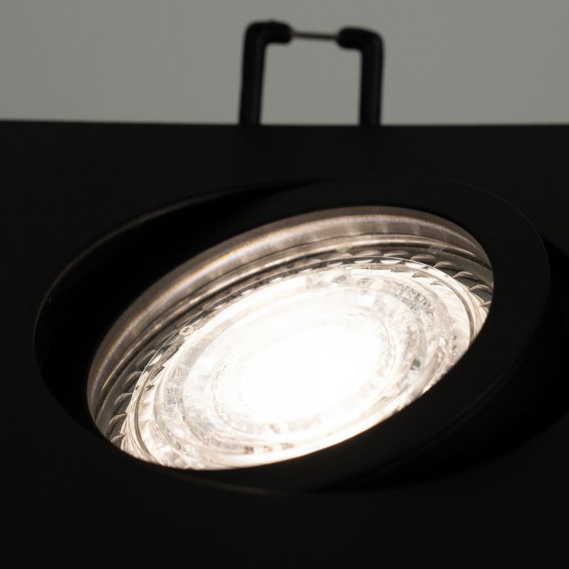 Indbygningsspot Edo Aktyn 1 Sq Black IP20 kvadratisk mat-sort EDO777123 1 stk.