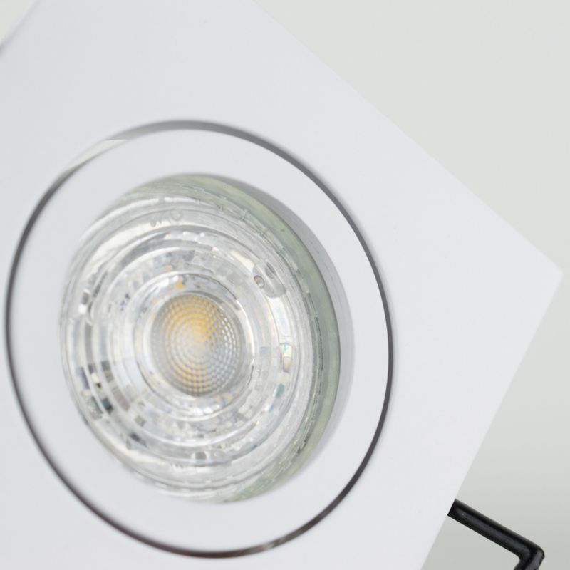 Indbygningsspot Edo Aktyn 1 Sq hvid IP20 kvadratisk loftlampe EDO777120 1 stk.