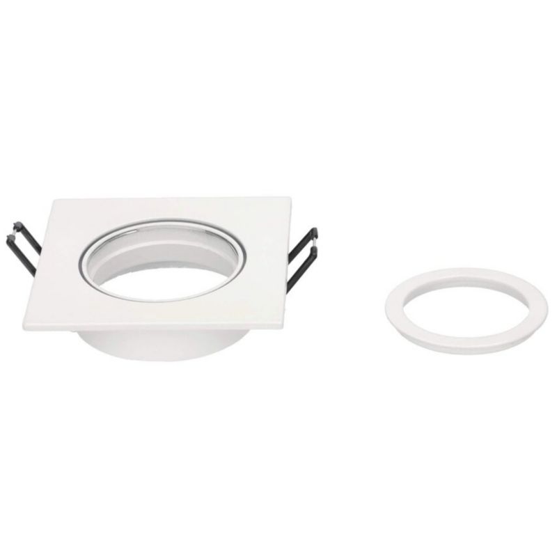 Indbygningsspot Edo Aktyn 1 Sq hvid IP20 kvadratisk loftlampe EDO777120 1 stk.