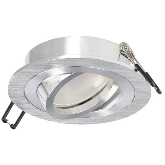 Indbygningsspot Edo Ceri 1 OV Silver IP20 rund sølvbørstet EDO777140 1 stk.